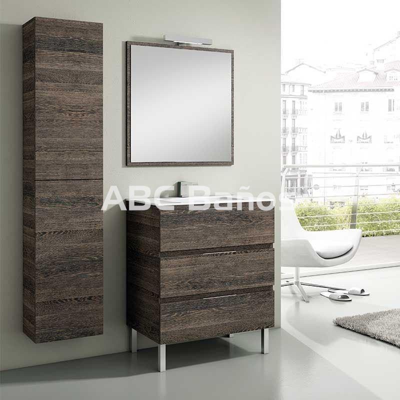 Mueble de baño 3 cajones y puerta. Serie Kumo